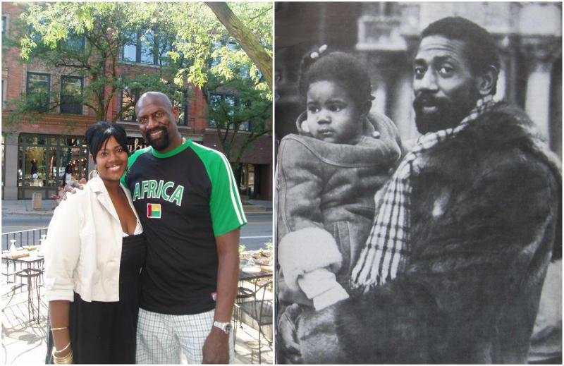 A photo of Zulekha Haywood with her father and former Knicks Player Spencer Haywood